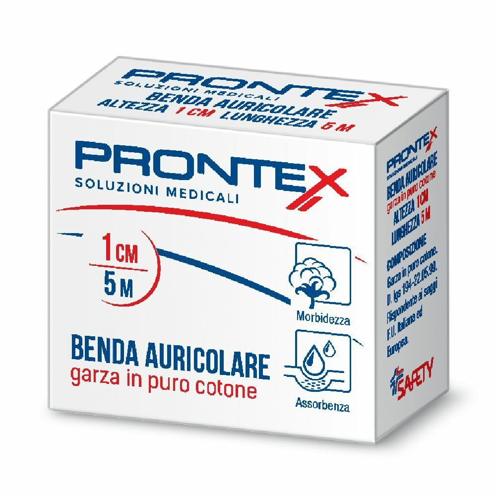Safety Prontex Quadrotti in Cotone Idrofilo 50 pezzi
