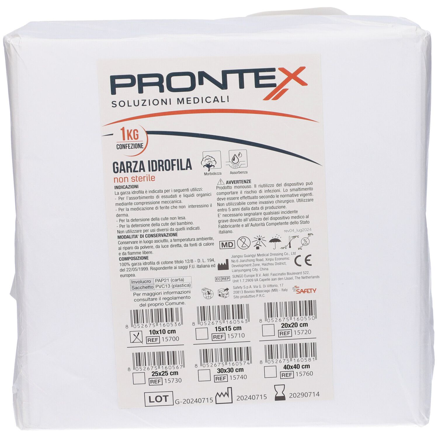 Prontex Garza 10X10Cm 1Kg