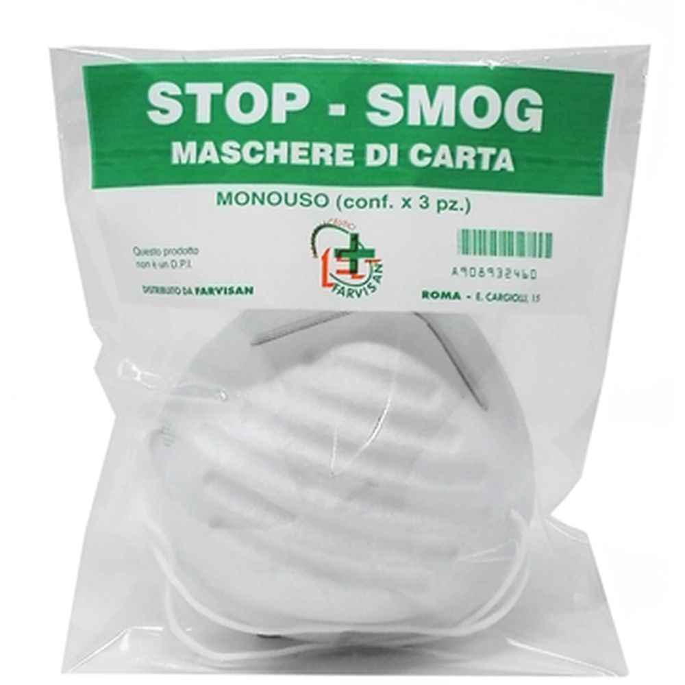 STOP-SMOG MASCHERE CARTA 3PZ