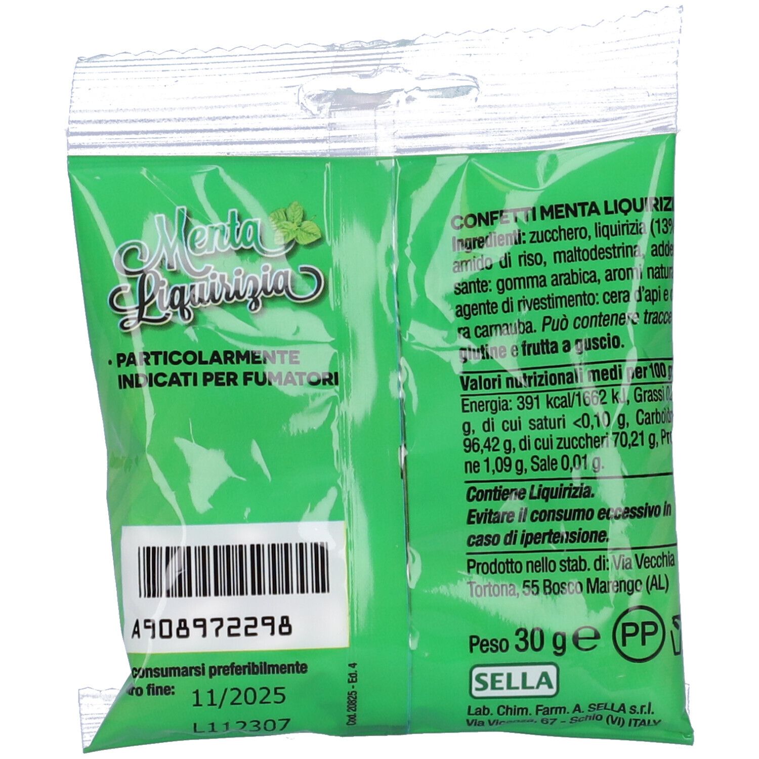 Confetti Menta Liquirizia Bustina