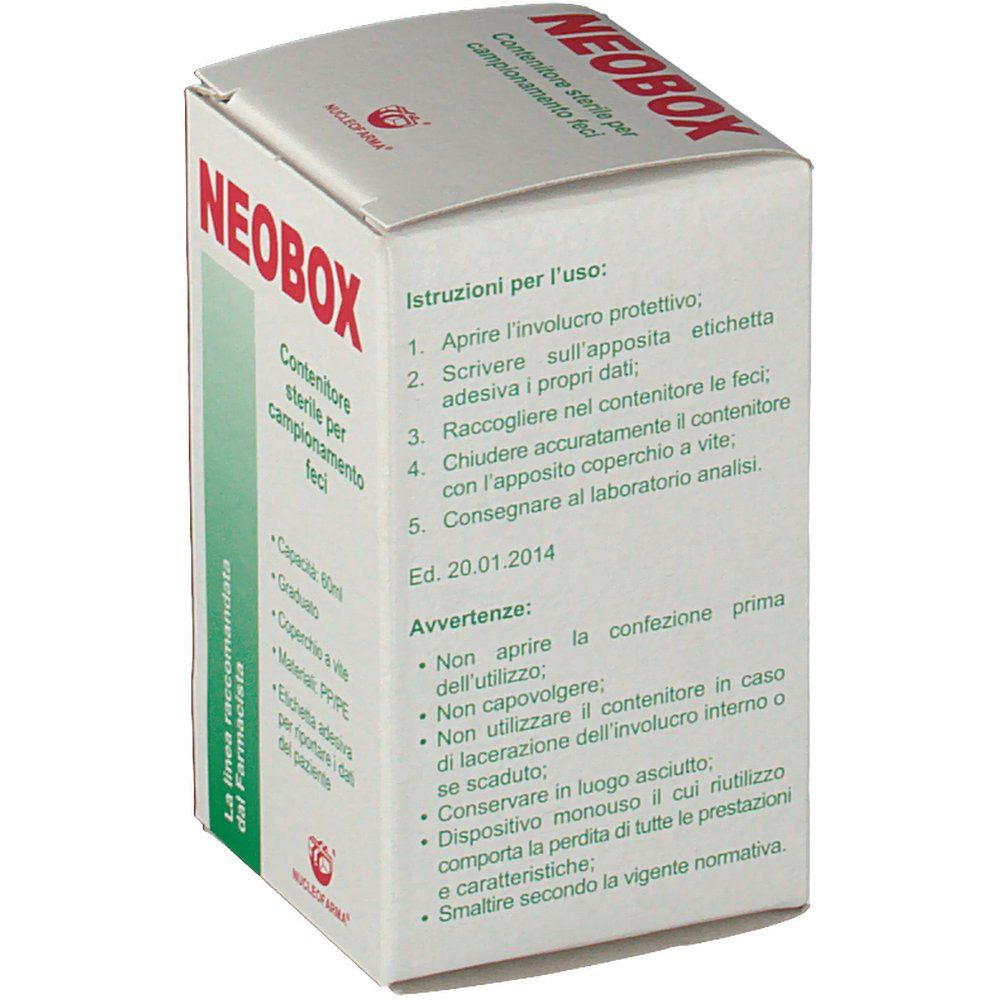 Neobox Contenitore per campionamento feci Nucleofarma®