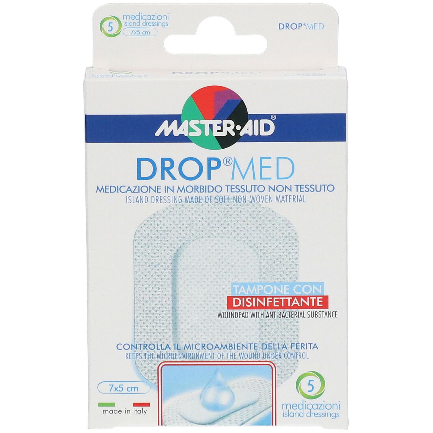Master-Aid® Drop® Med Medicazione Autoadesiva 7x5 cm