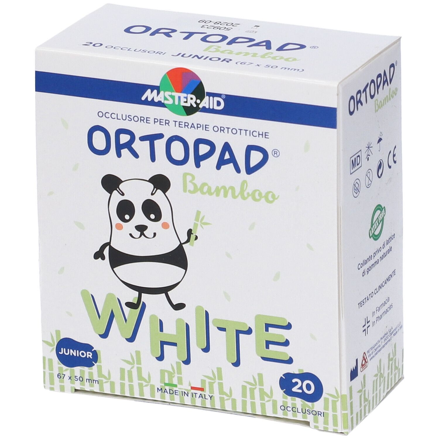 Cerotto Oculare Per Ortottica Ortopad Bianco Junior 20 Pezzi