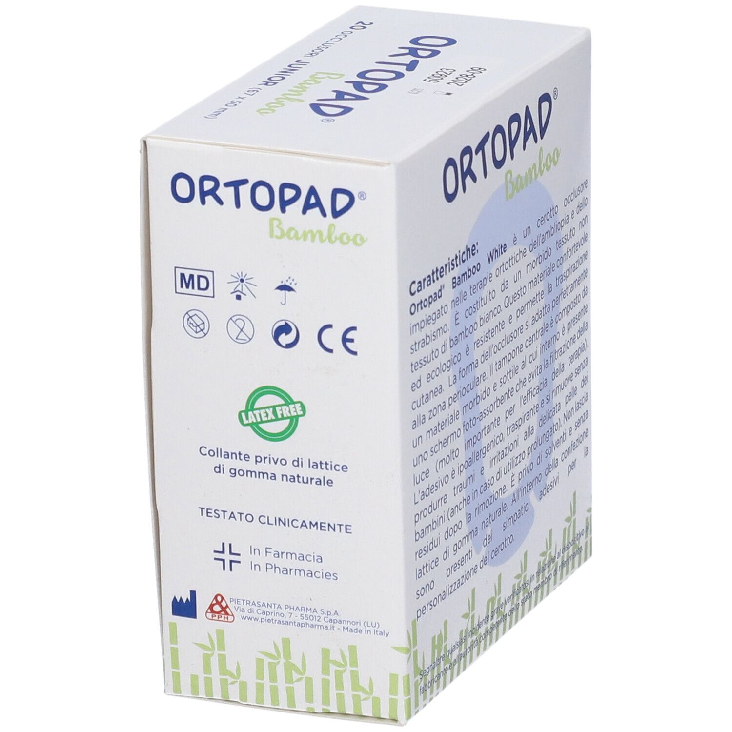 Cerotto Oculare Per Ortottica Ortopad Bianco Junior 20 Pezzi