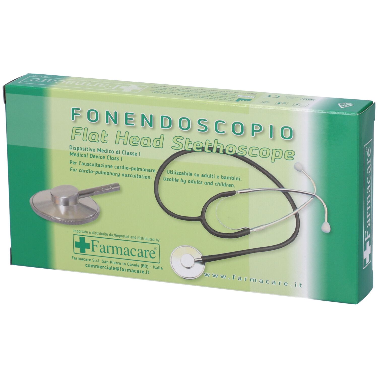 Fonendoscopio Leggero Piatto Con Membraba Archetto Biauricolare Per Auscultazione Con Molla Esterna