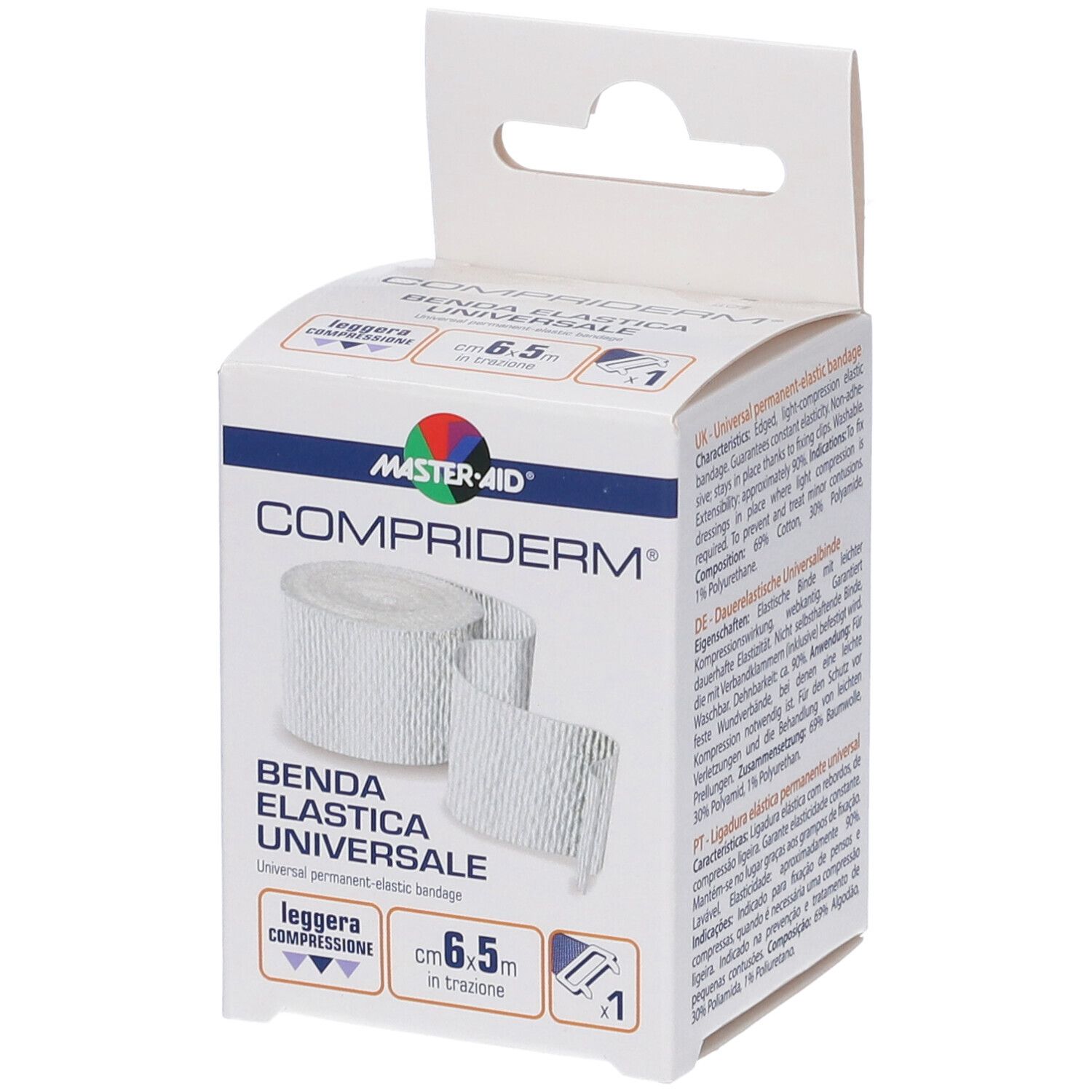MasterAid® Compriderm® Benda Elastica 6 cm x 5 m