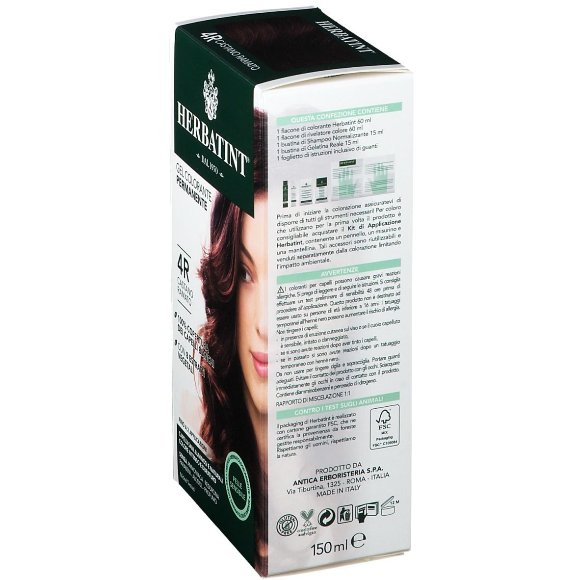 HERBATINT® Gel Colorante Permanente 4R Castano Ramato