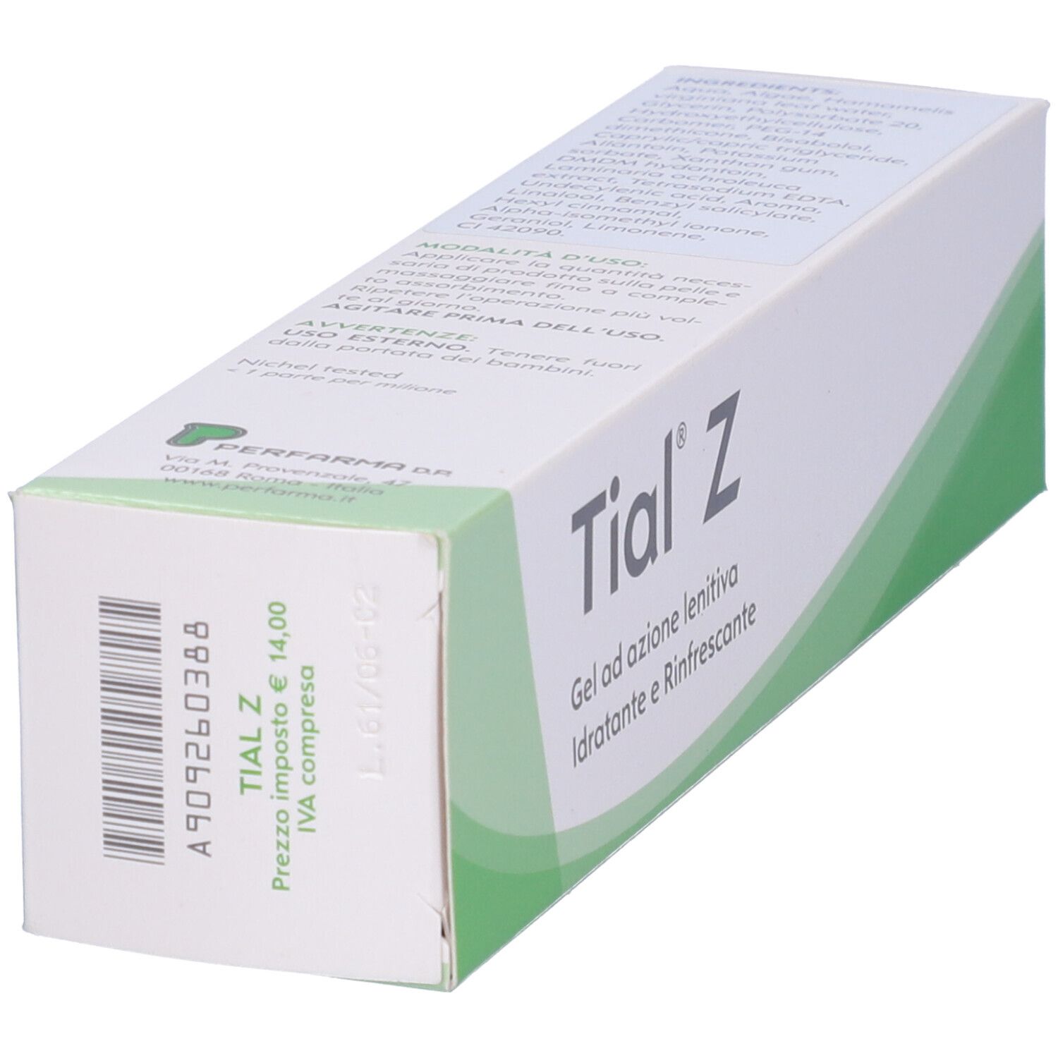 Tial Z Gel Azione Lenitiva Idratante E Rinfrescante 150 Ml