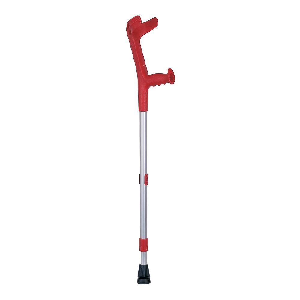 Bastone Canadese Lega Senza Ammortizzatore Re Ragazzi Canna Alluminio + Impugnatura Rosso