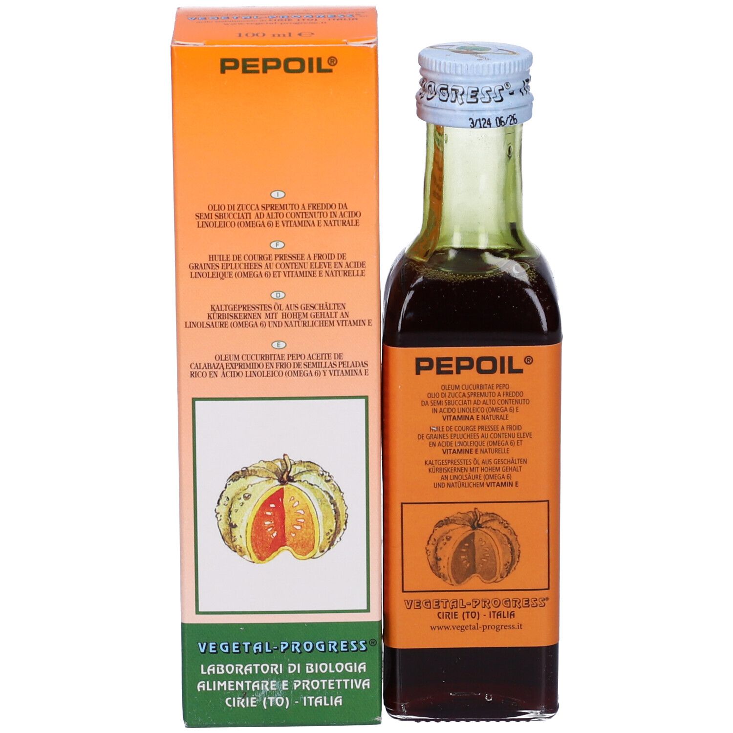 Pepoil Olio Semi Zucca Bio 100 Ml