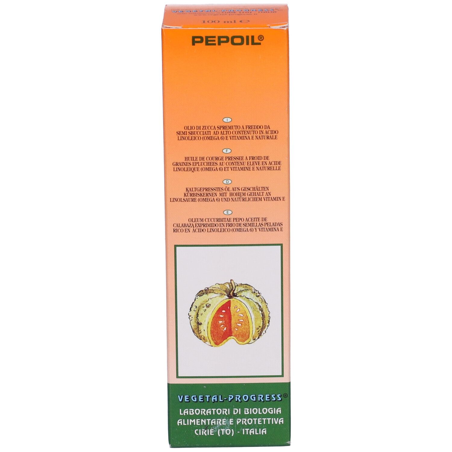 Pepoil Olio Semi Zucca Bio 100 Ml