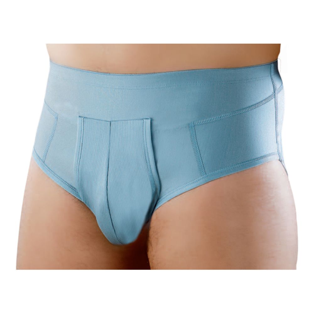 Orione Slip Contenitivo per Ernia Uomo Aperto con Pelotte Colore Azzurro Taglia 6