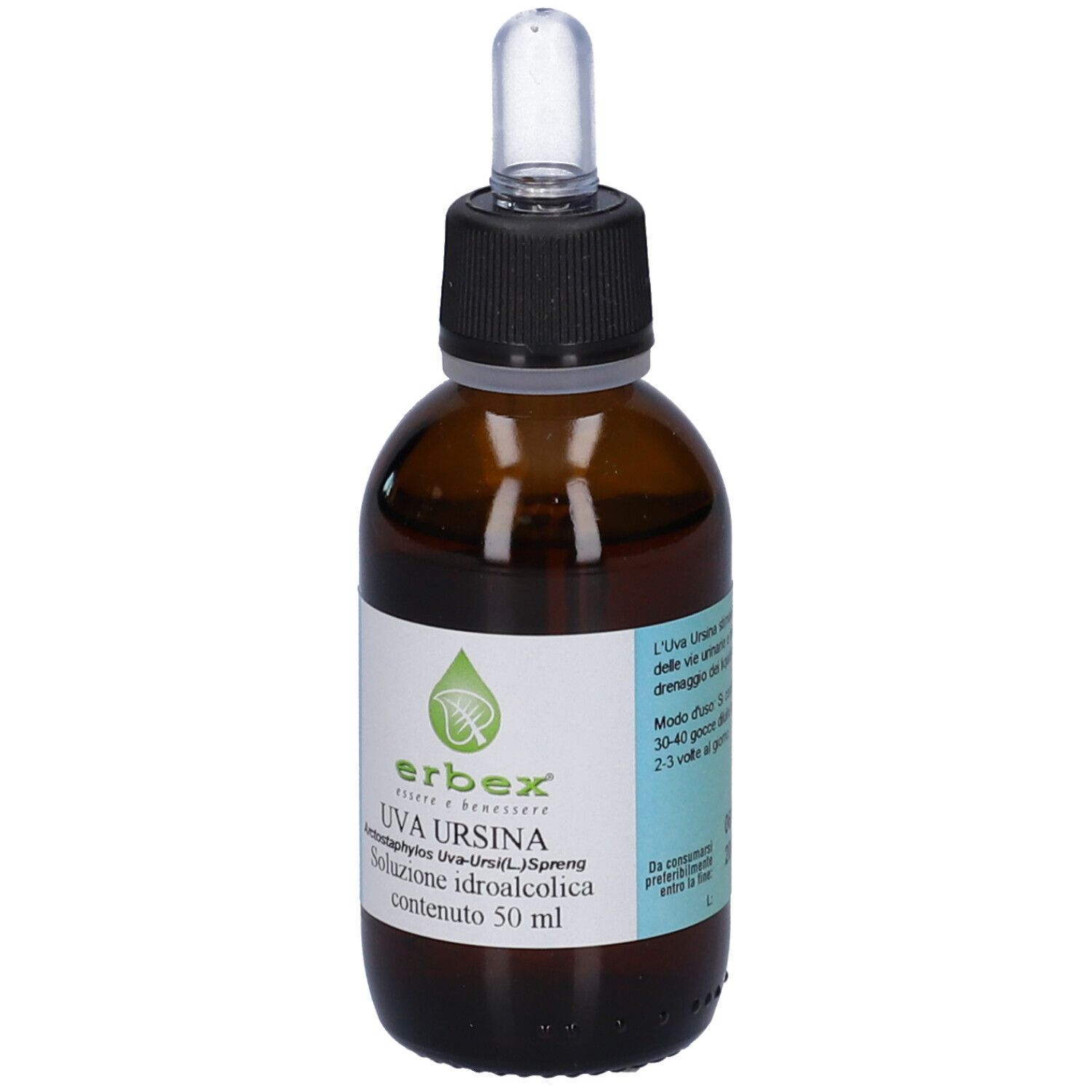 Flacone di vetro marrone con etichetta. Nome del prodotto e logo. Flacone.