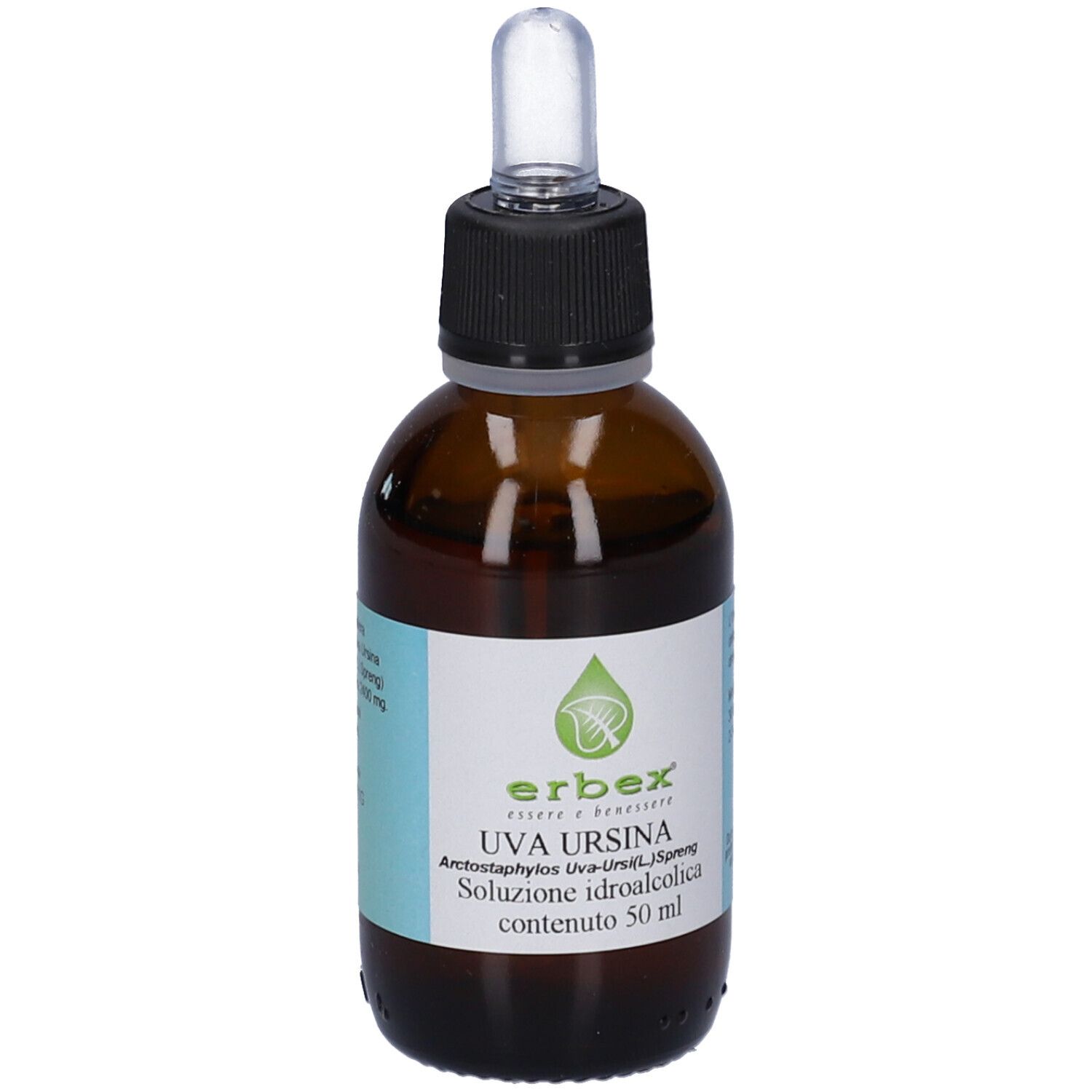 Flacone di vetro marrone con etichetta. Nome del prodotto e logo. Flacone.