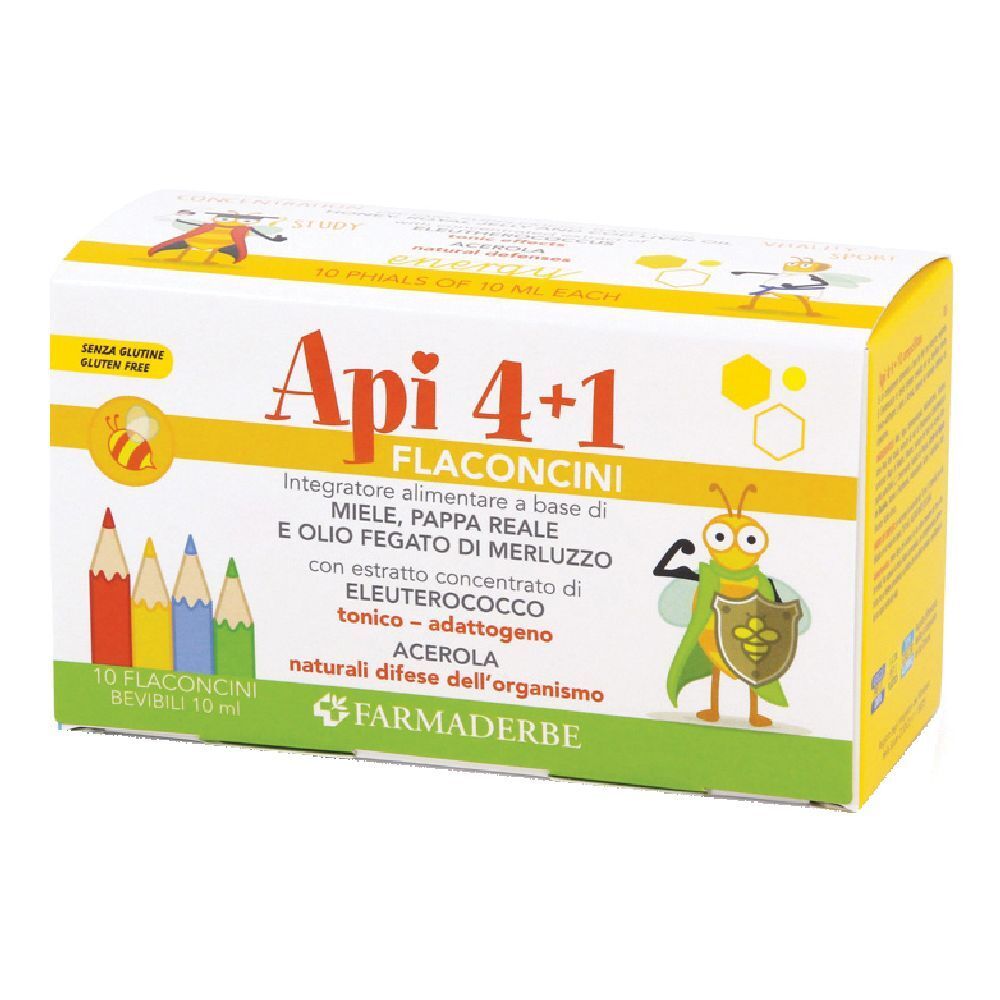 Apiquattro + 1 10 Flaconcini Da 10 Ml