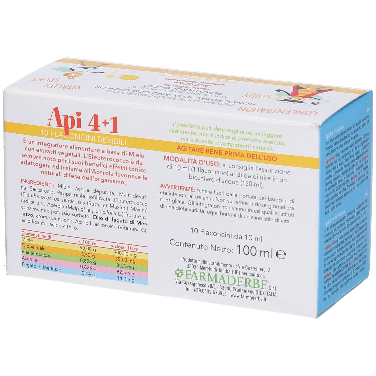 Apiquattro + 1 10 Flaconcini Da 10 Ml