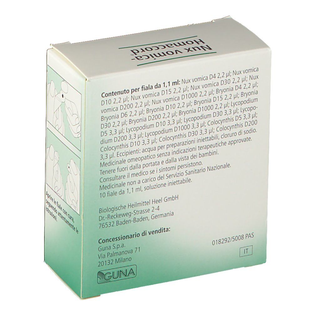 Guna Nux vomica Homaccord® Soluzione Iniettabile