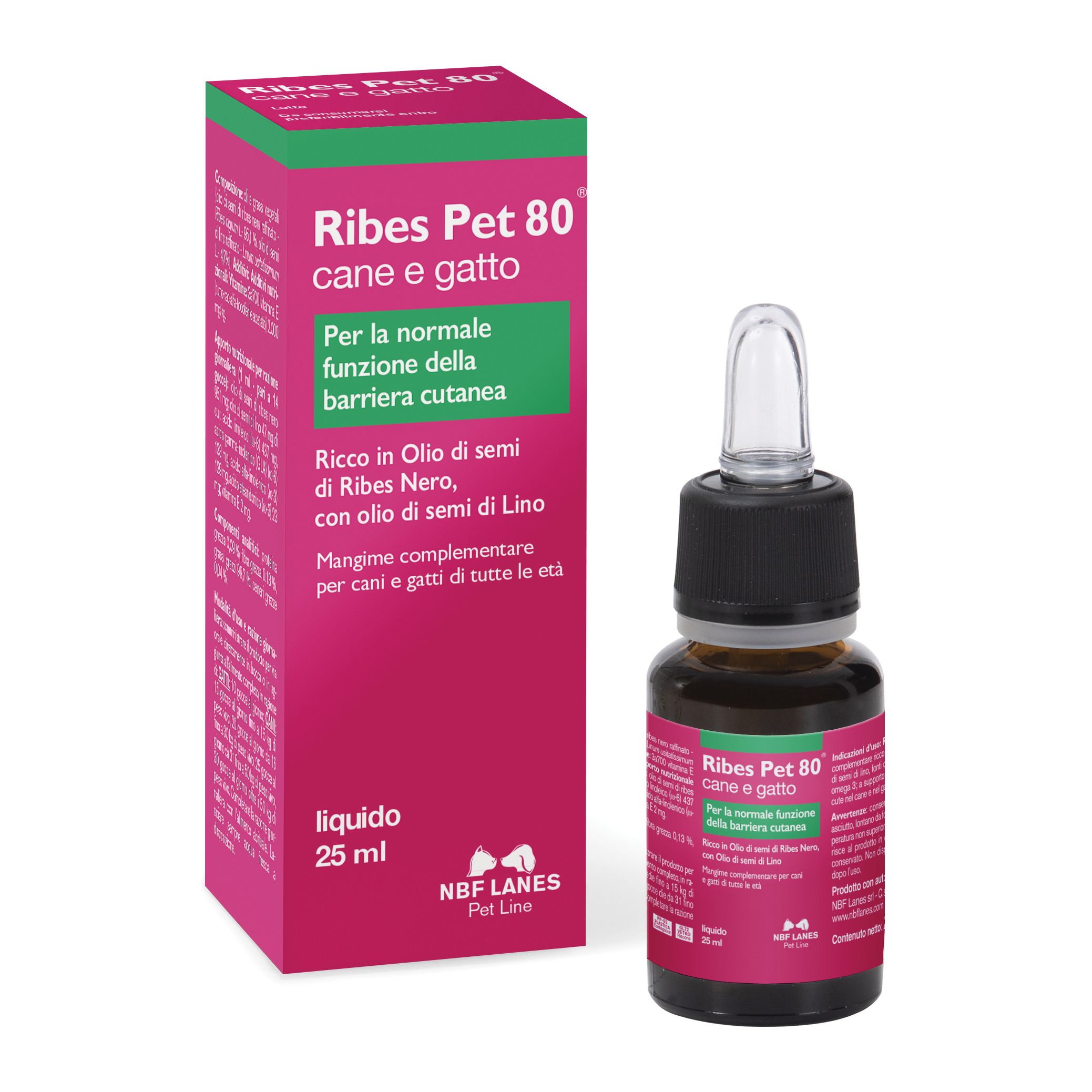 Ribes Pet 80 Gocce Olio 25 Ml Con Contagocce