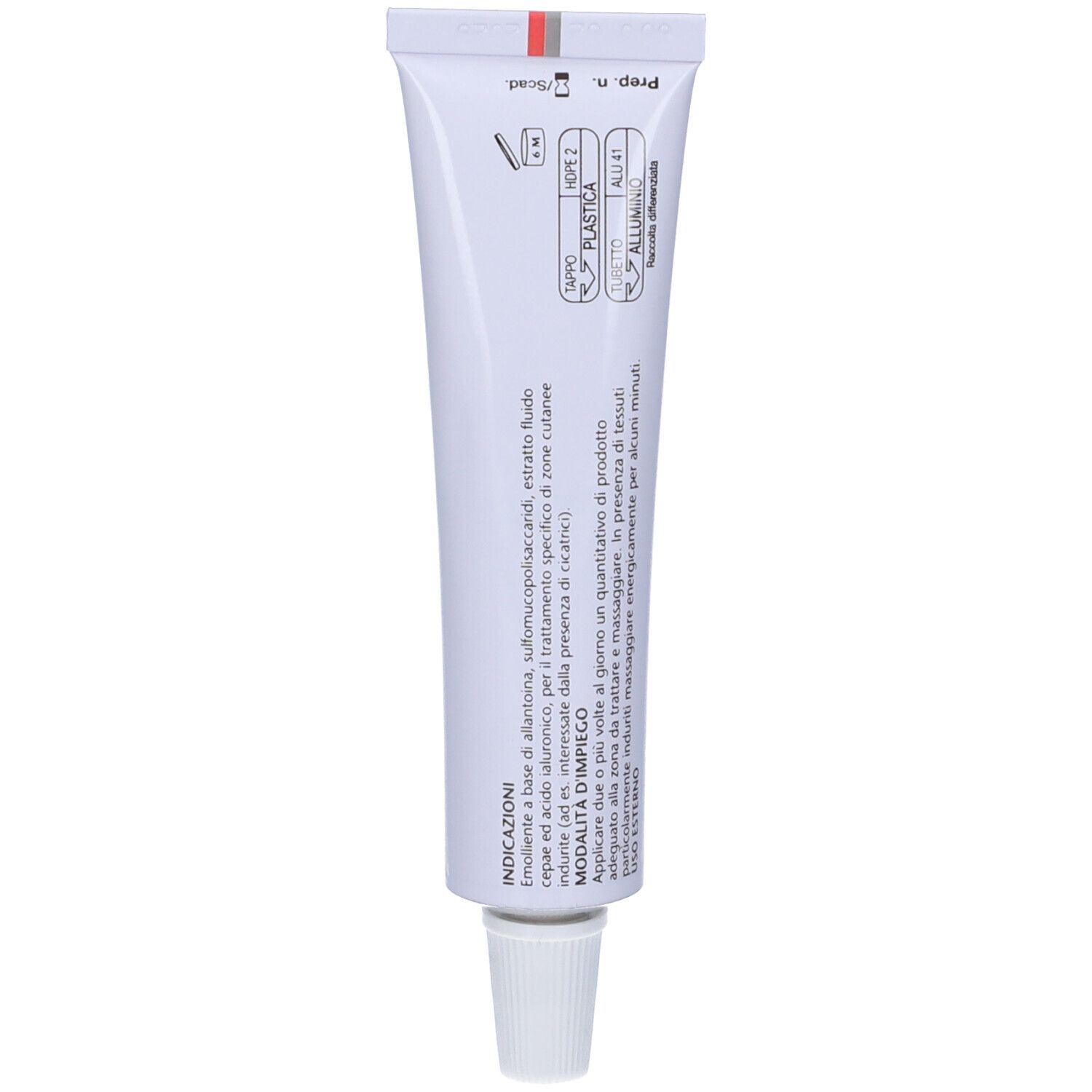Tubo bianco con linea rossa e scritta "Same plast gel". Testo: "Tubetto da 30 g".