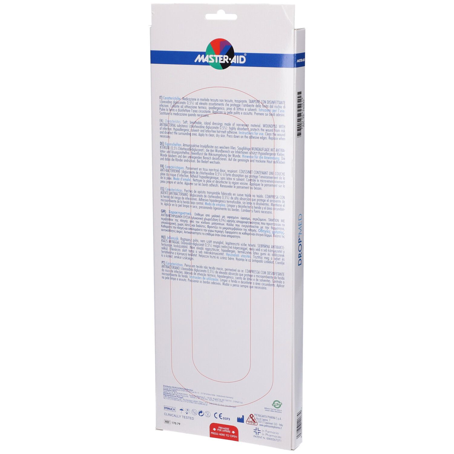 MasterAid® Drop® Med 10,5 cm x 30 cm