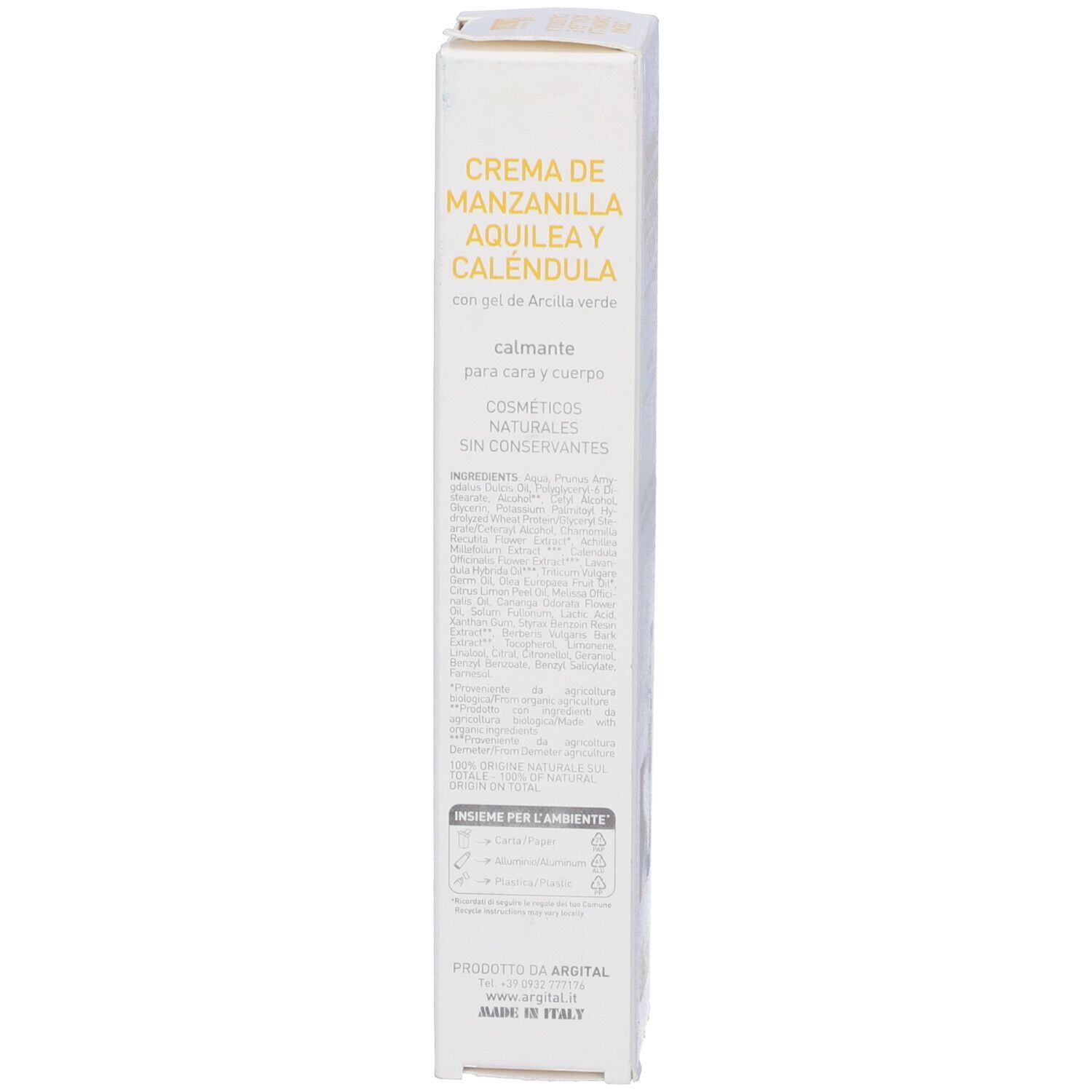 Crema Alla Camomilla Achillea Calendula 50 Ml