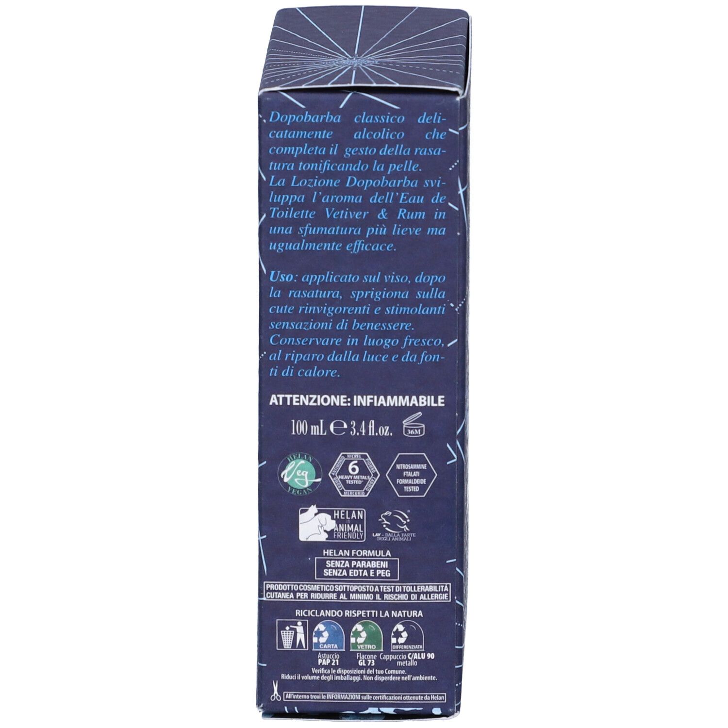 Vetiver & Rum Lozione Dopobarba 100 Ml