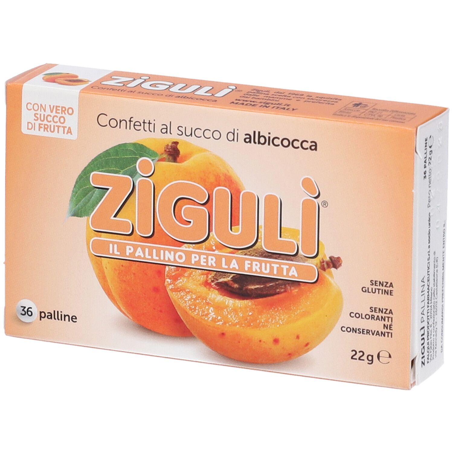 Ziguli Albicocca 36 Palline 22 G