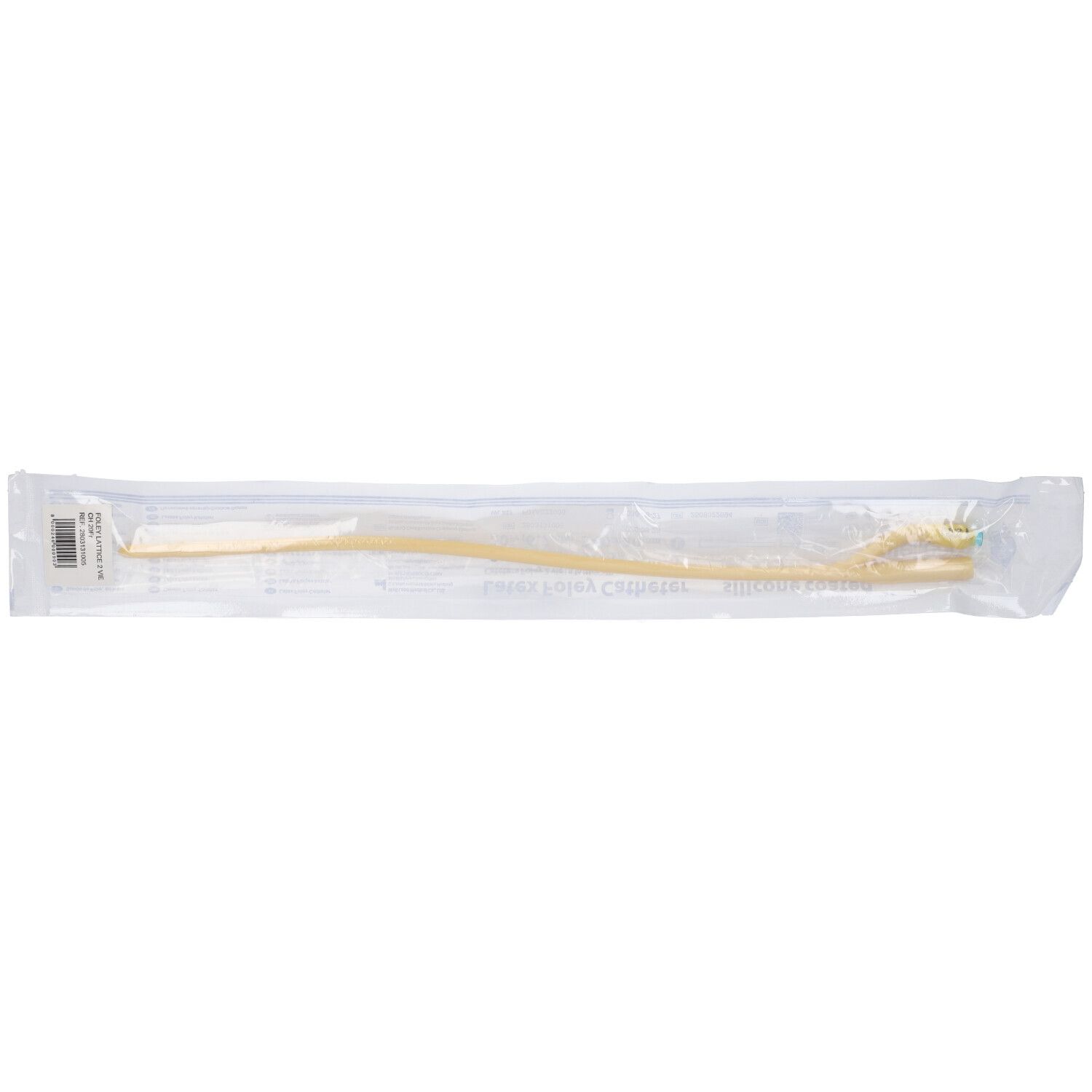 Catetere Foley CH20 Punta Chiusa 2 Vie 2 Fori Laterali in Lattice Ricoperto di Silicone 1 Pezzo