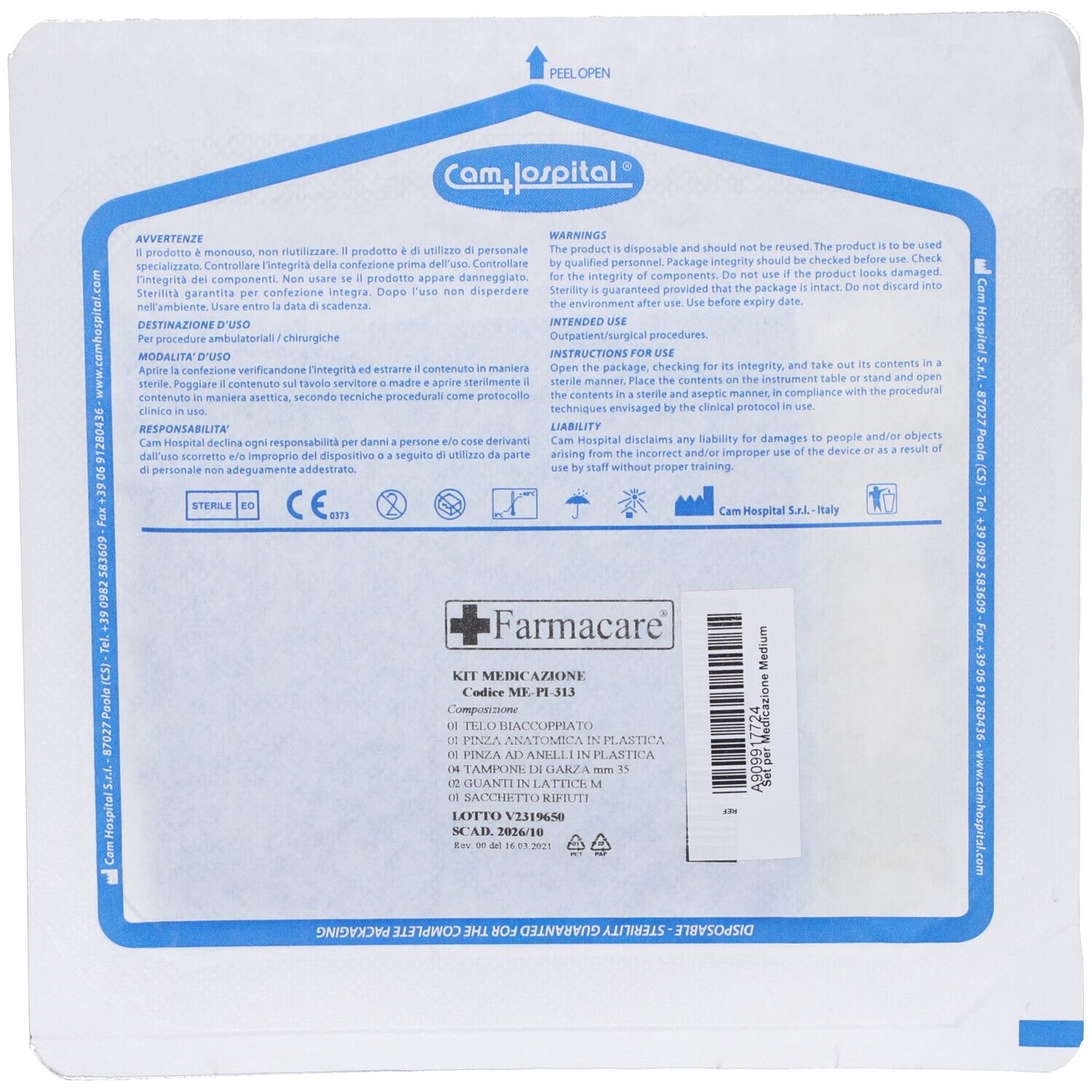 Farmacare Set per Medicazione