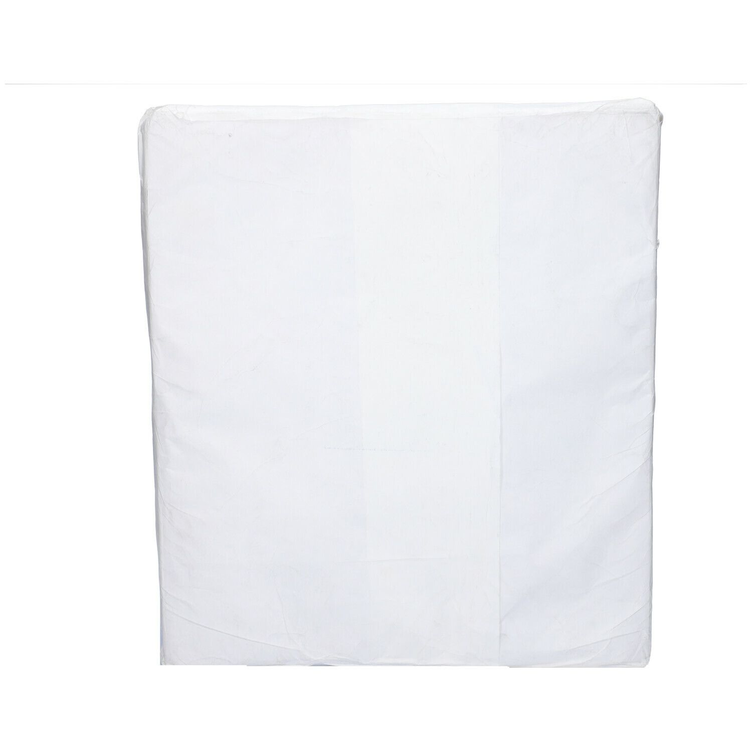 Garza bianca rettangolare. Piegata. In tessuto bianco.