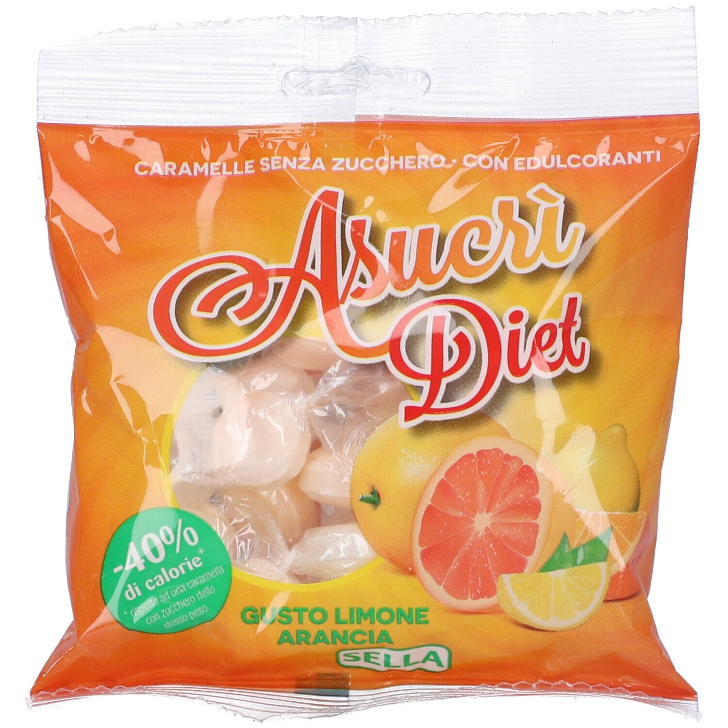 Asucri Caramella Arancia Limone 40 G