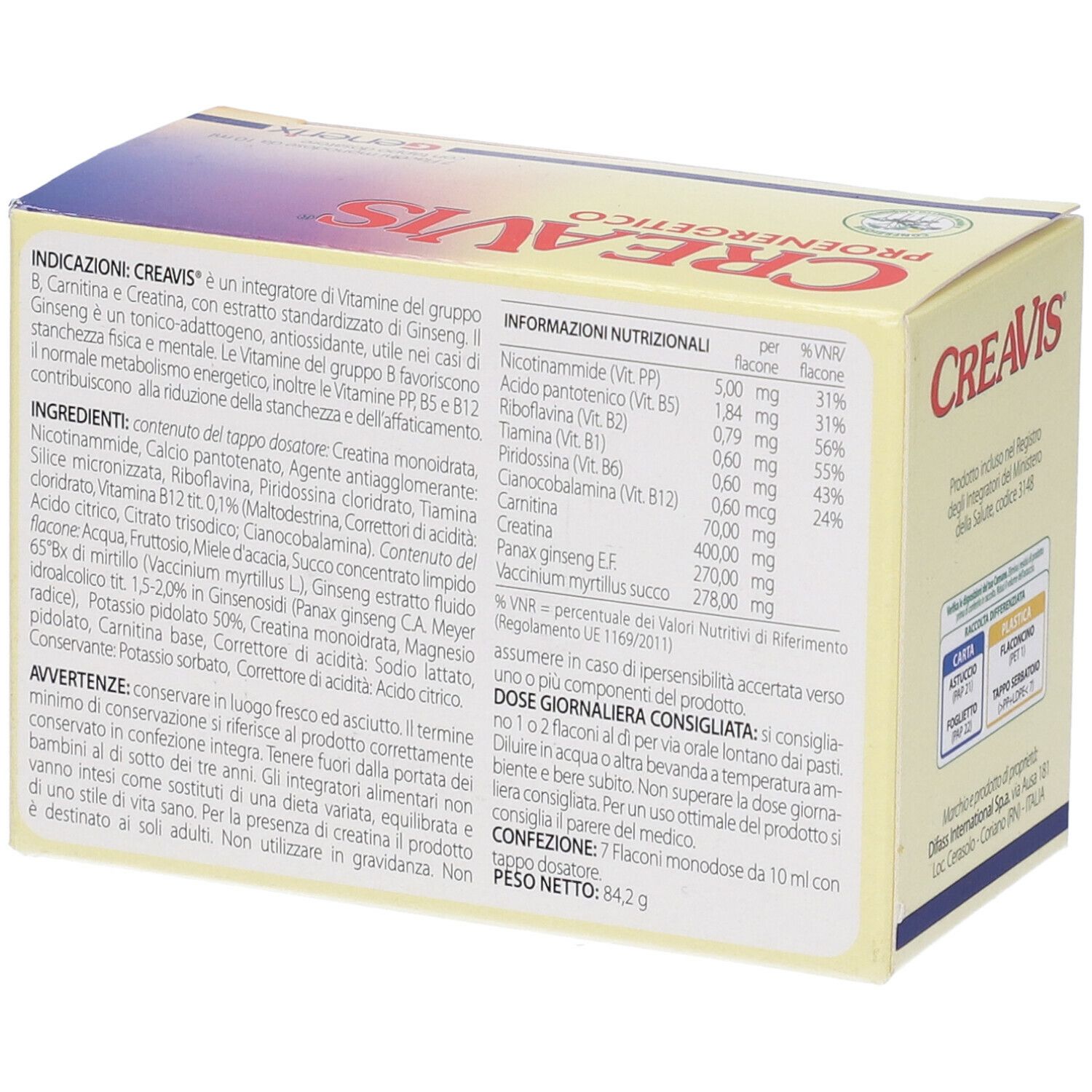 Creavis 7 Flaconcini 10 Ml