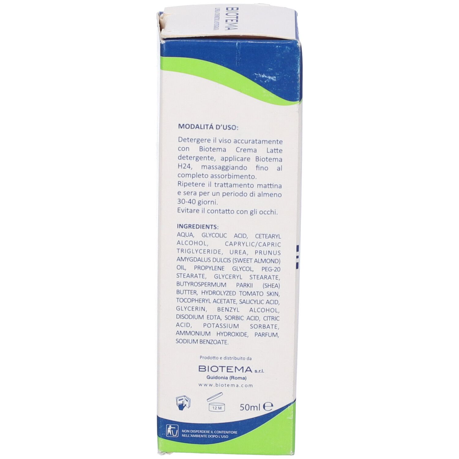 Biotema H24 Crema Acido Glicolico 10% 50 Ml