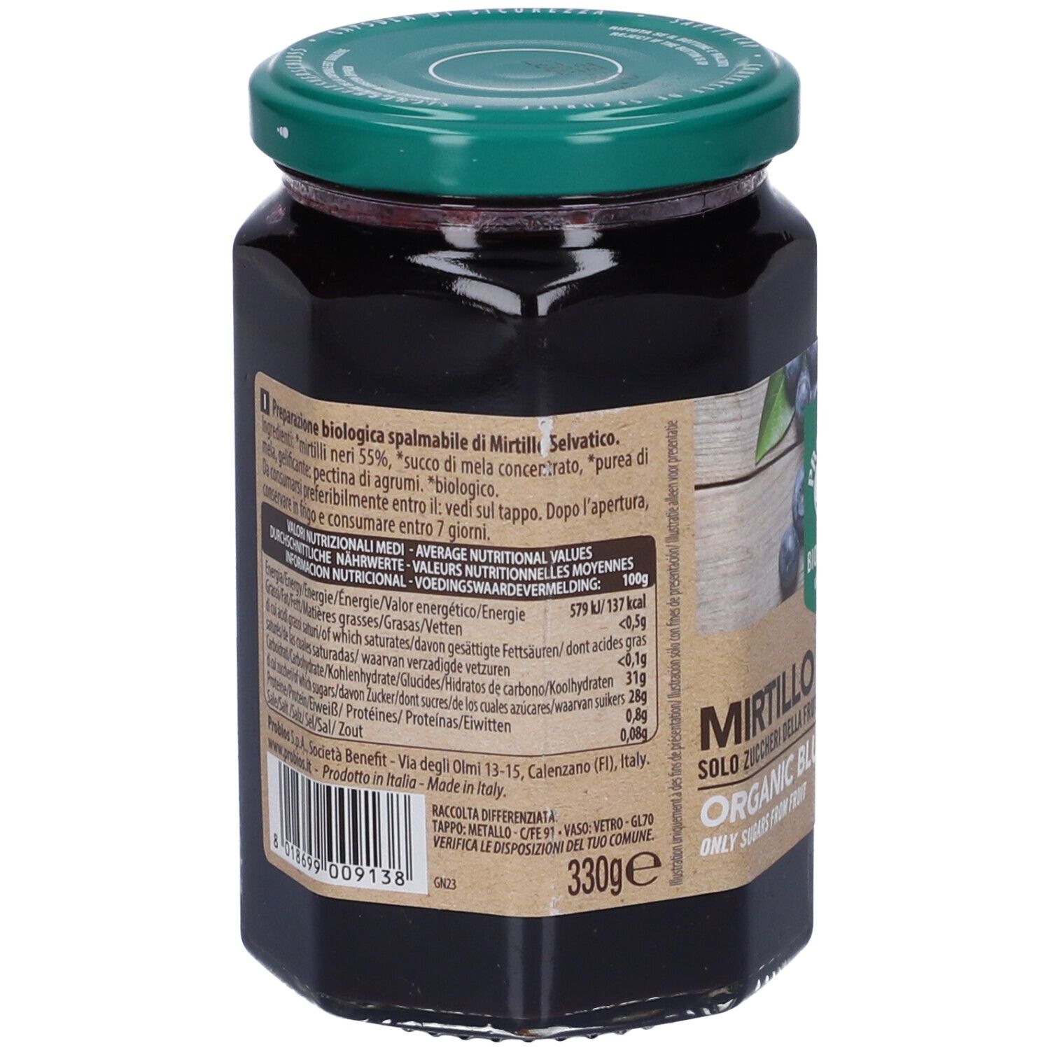 Dalla Frutta Composta Di Mirtillo 330 G