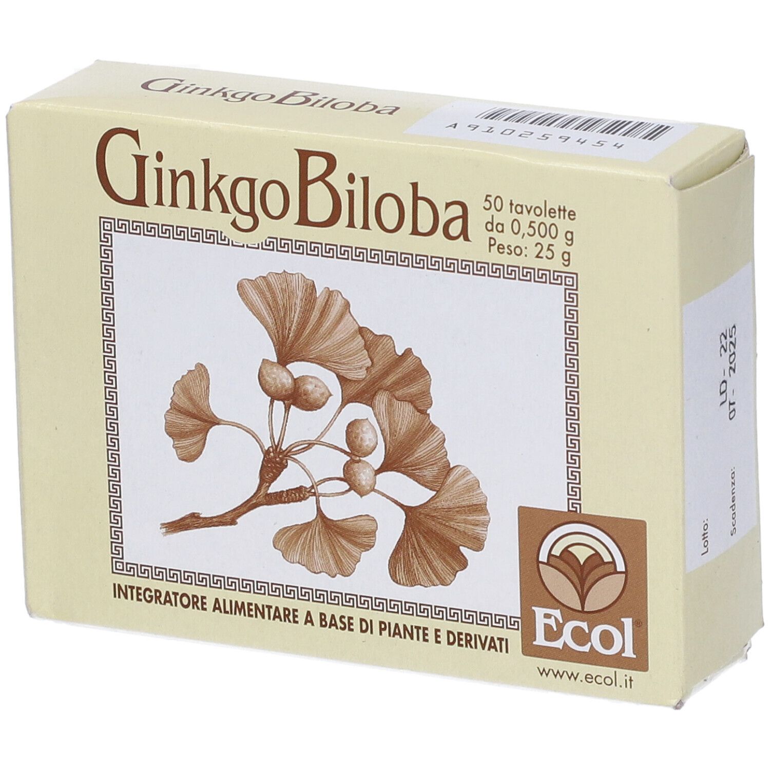 Ginkgo Biloba 50 Tavolette 804