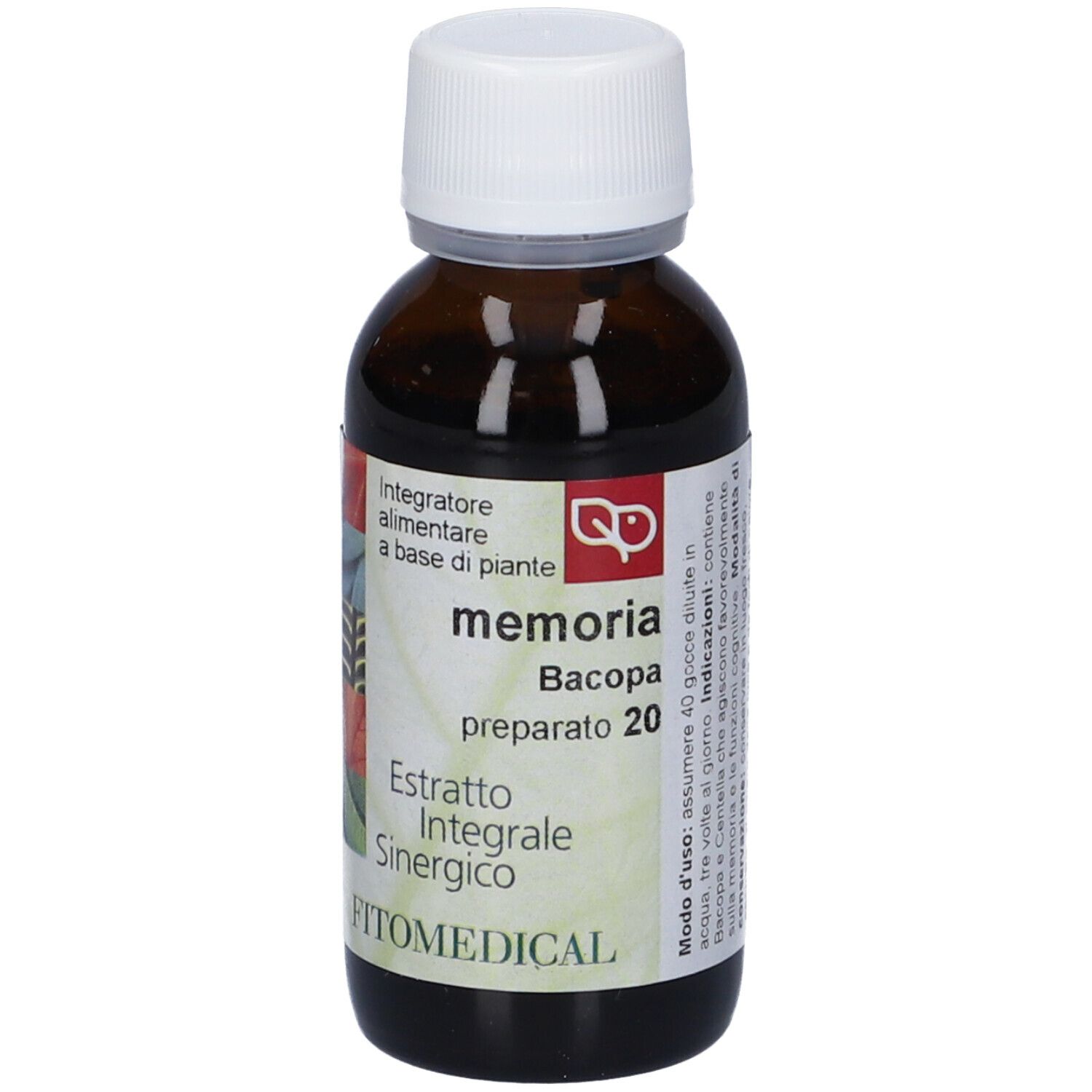 Bacopa Memoria Estratto Integrale Sinergico 60 Ml Preparato 20