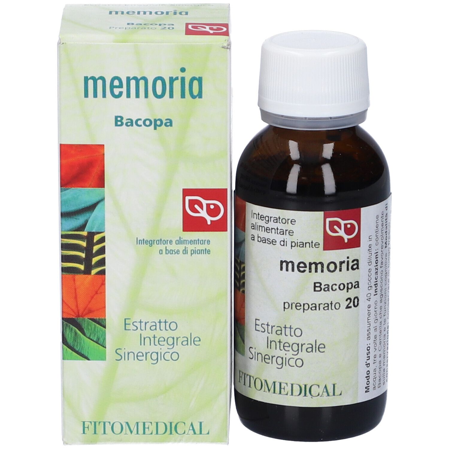 Bacopa Memoria Estratto Integrale Sinergico 60 Ml Preparato 20