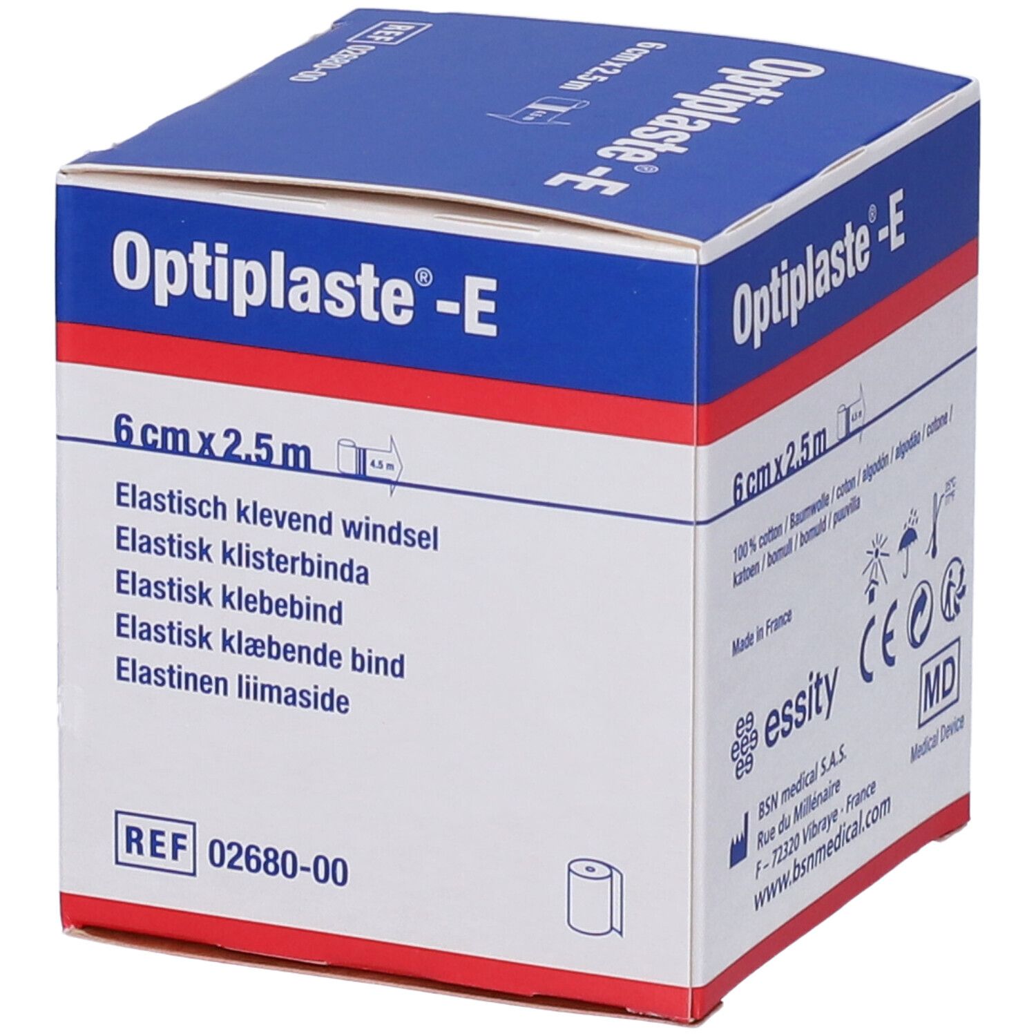 Optiplaste-E Benda Elastica Adesiva 6 x 250 cm