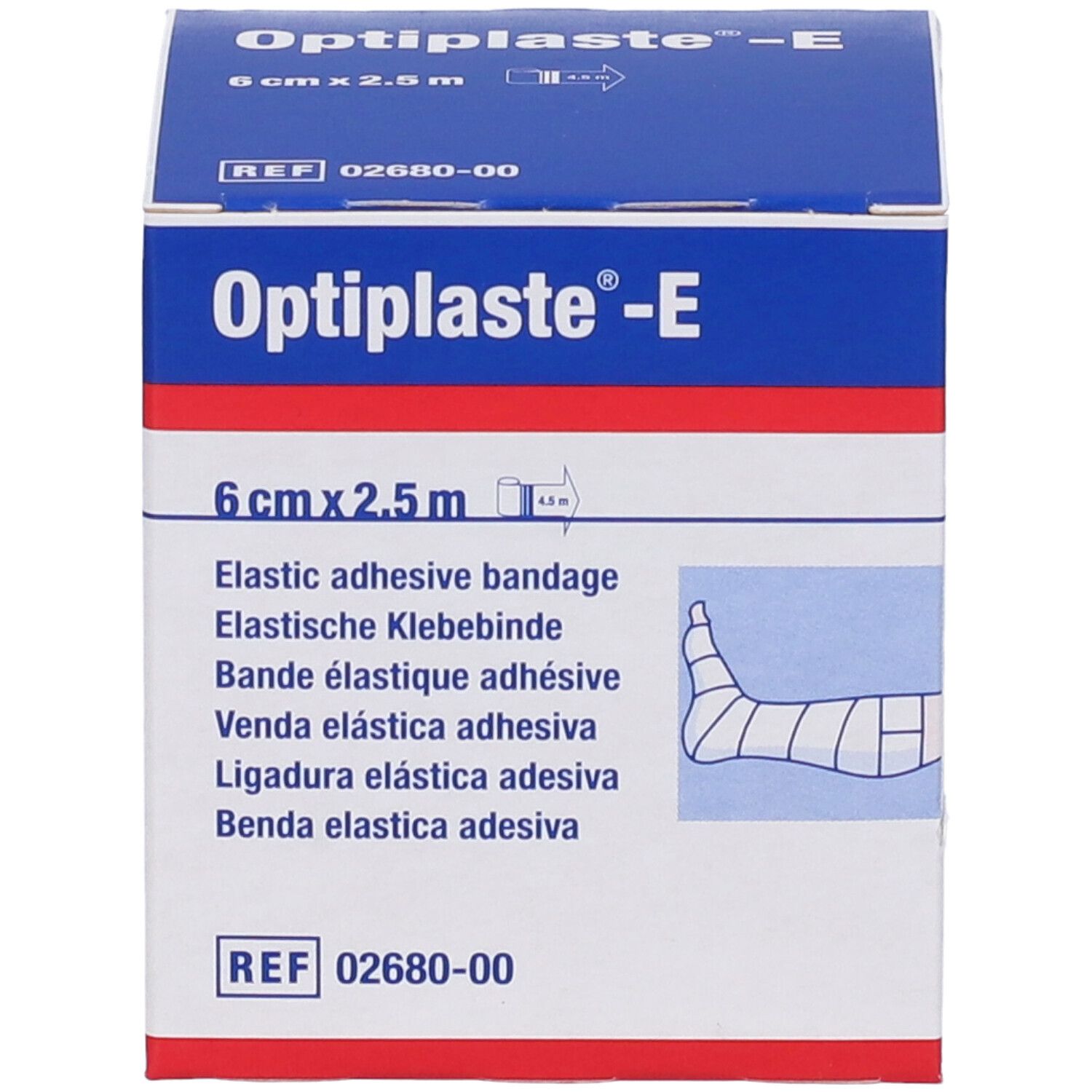 Optiplaste-E Benda Elastica Adesiva 6 x 250 cm