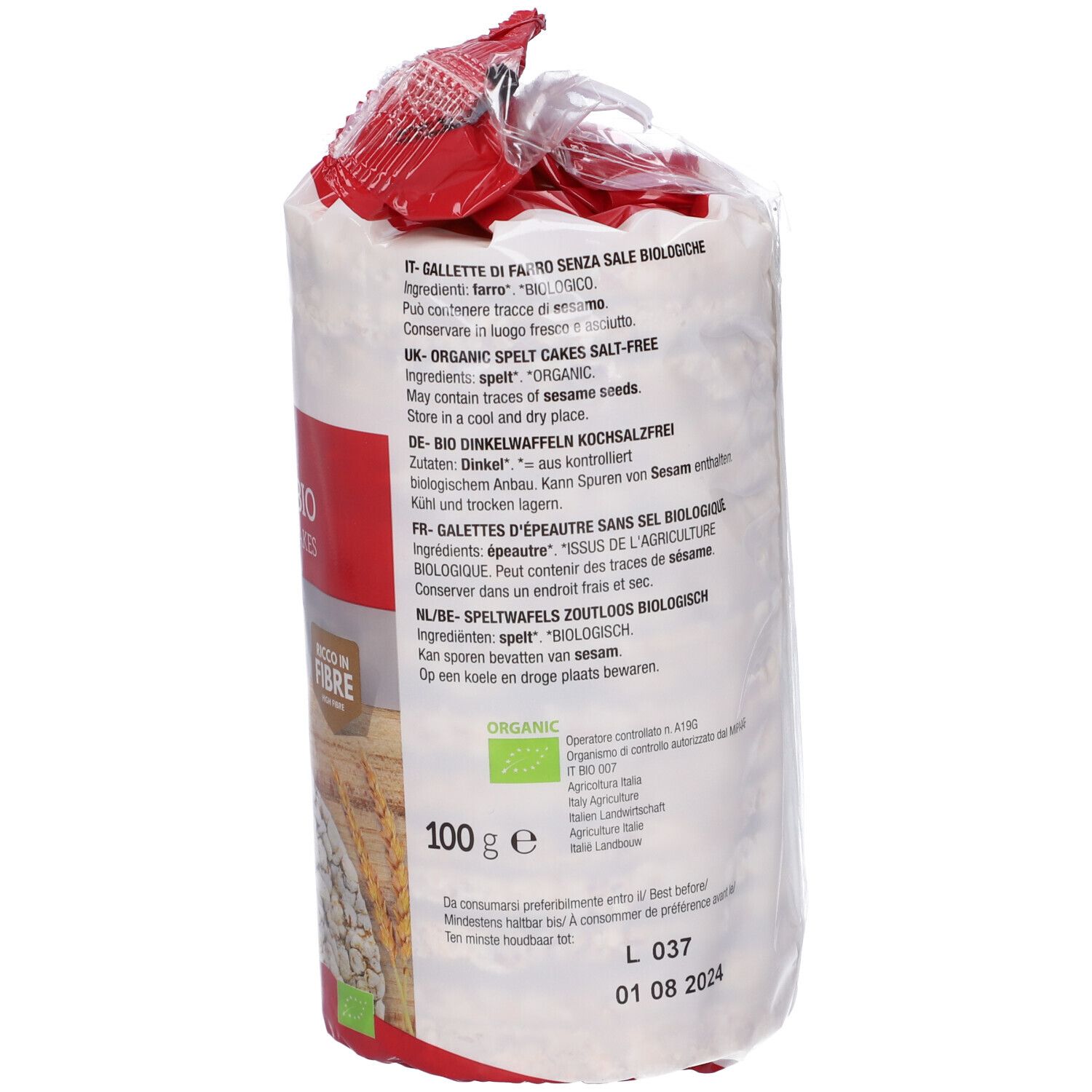 Fsc Gallette Di Farro Senza Sale Bio 100 G