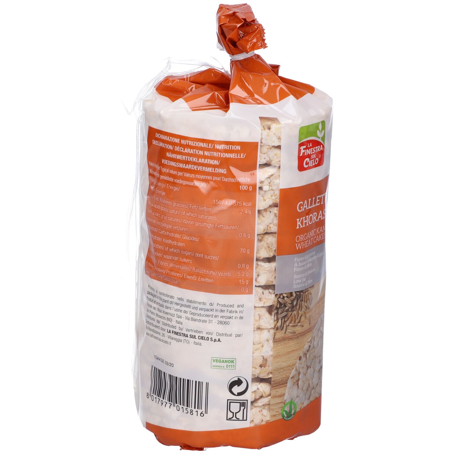 Fsc Gallette Di Kamut Senza Sale Bio 100 G