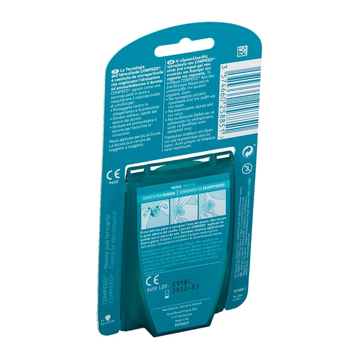 Compeed® Cerotti per Duroni  Medio 4,4 cm x 4,5 cm