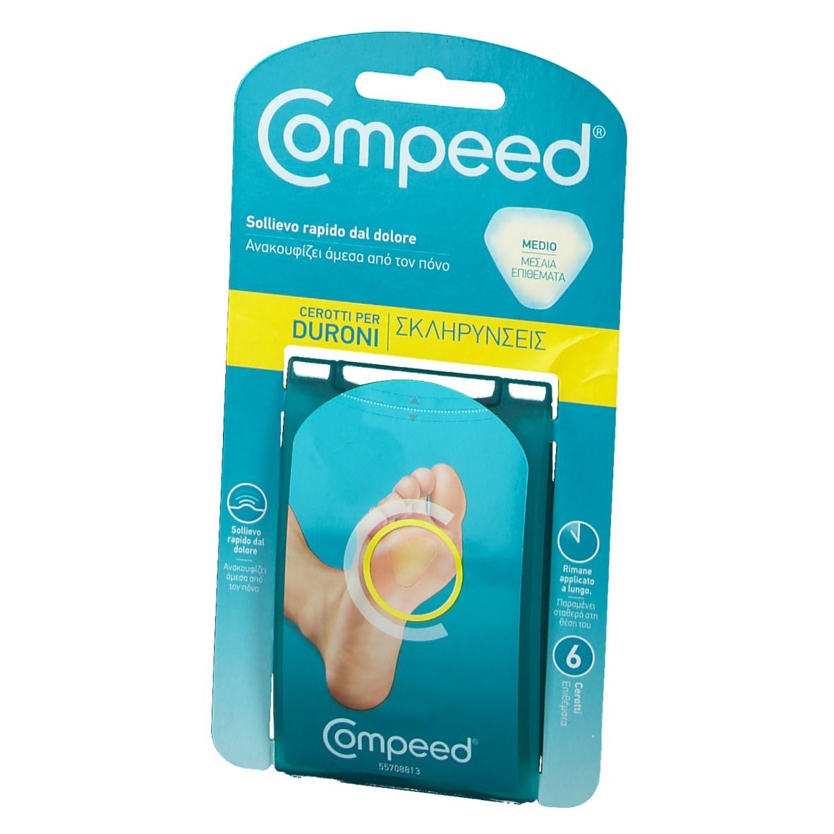 Compeed® Cerotti per Duroni  Medio 4,4 cm x 4,5 cm