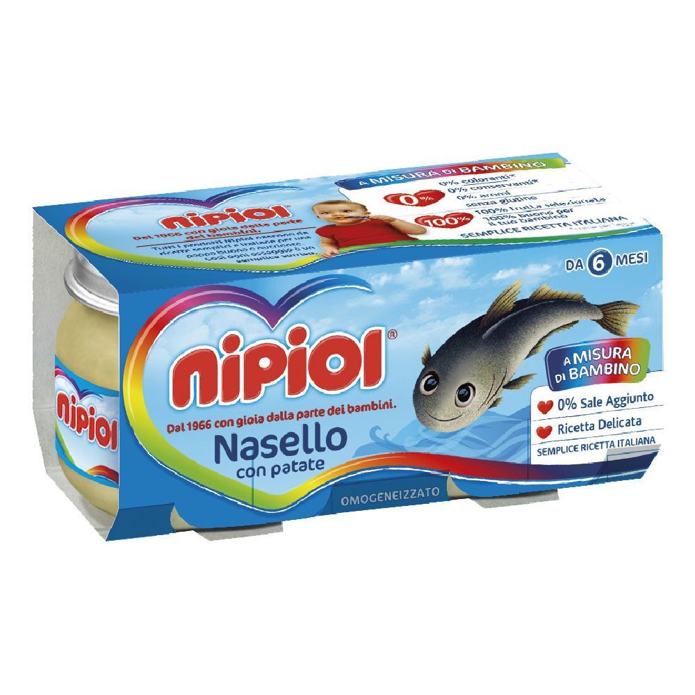 Nipiol Omogeneizzato Nasello 2 Pezzi 80 G