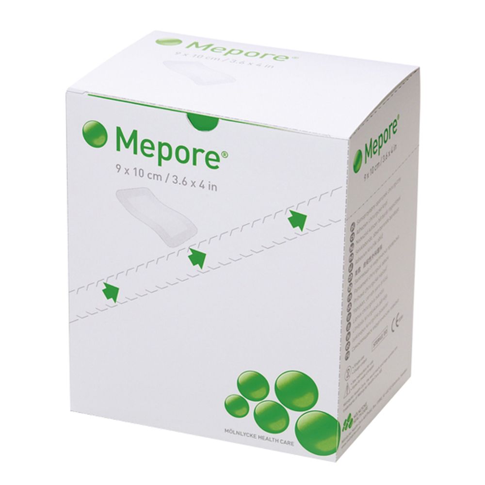 Medicazione Adesiva In Tessuto Non Tessuto Con Tampone Assorbente Sterile Mepore 9X10 5 Pezzi