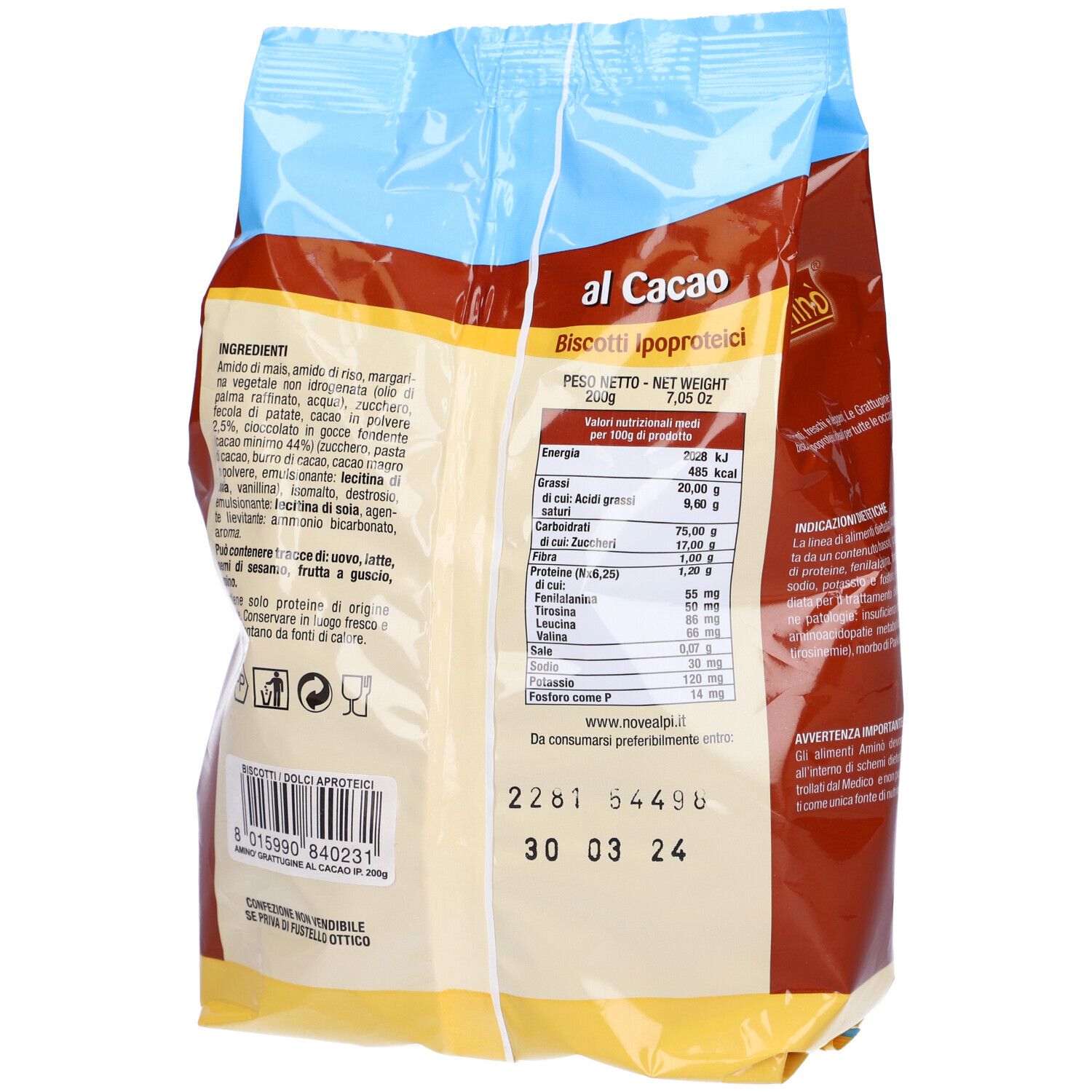 Amino' Le Grattugine Al Cacao 200 G