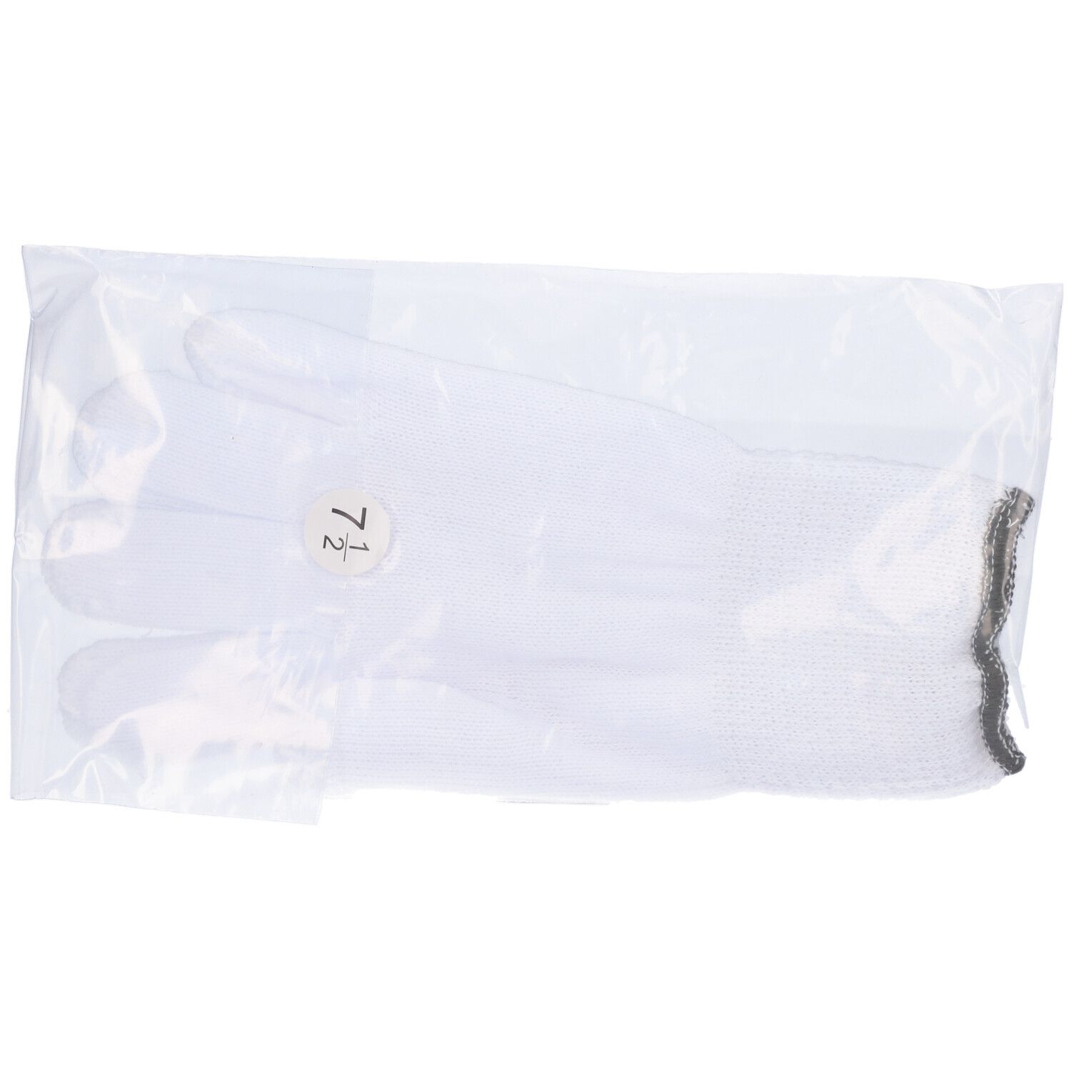Guanto Ambidestro In Cotone Monofilo Bianco Per Allergie Dermatologiche Senza Cuciture Polsino Elastico Larghezza 65 Mm 7,5 1 Paio