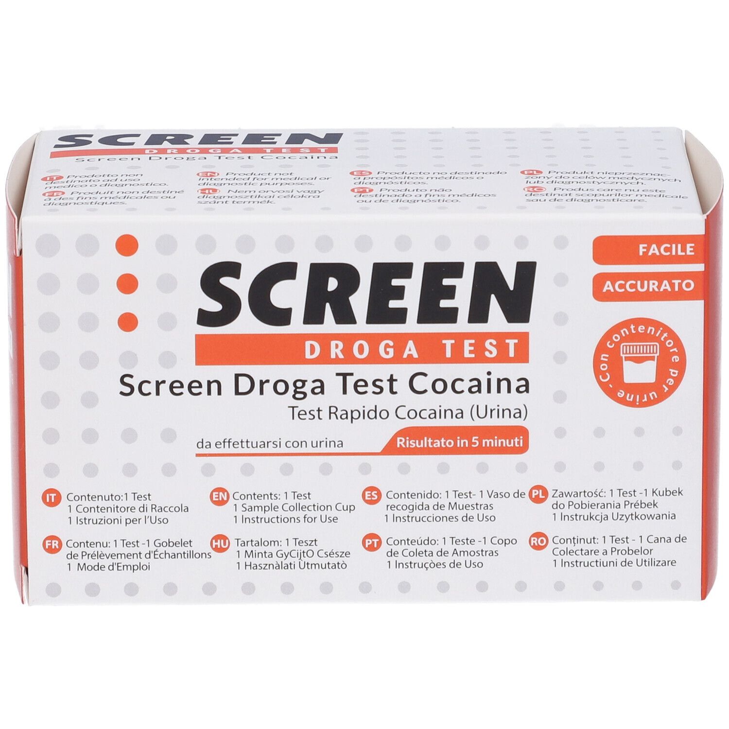 SCREEN® Droga Test Cocaina