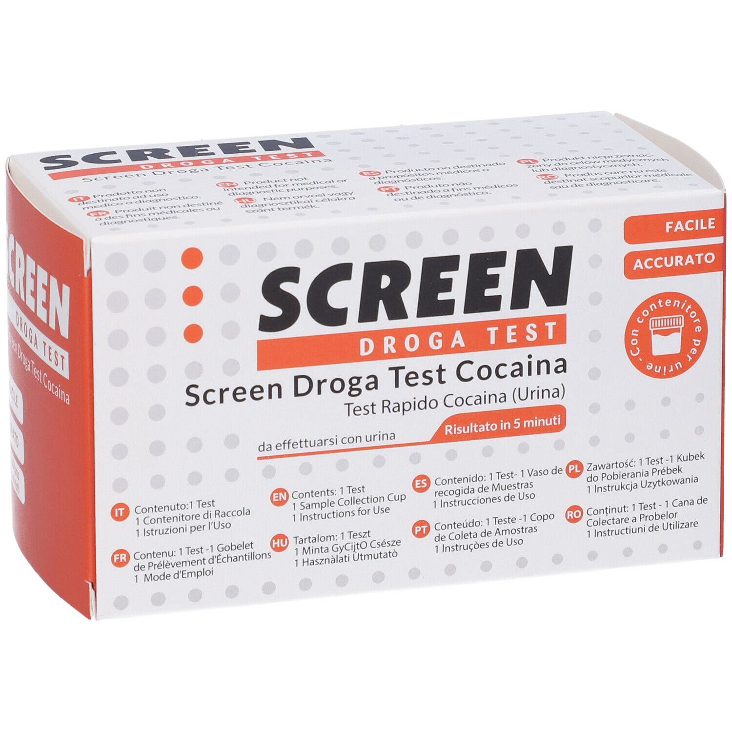 SCREEN® Droga Test Cocaina