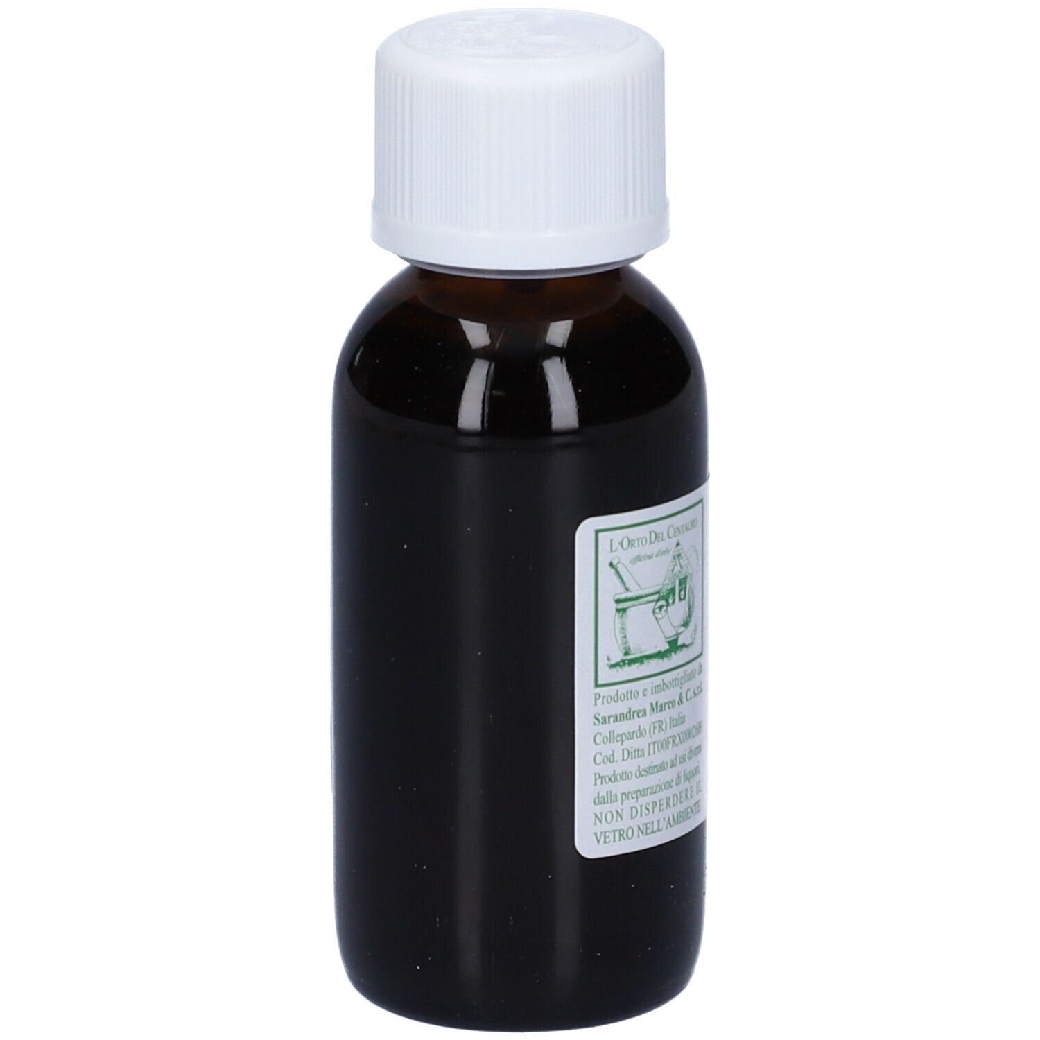 Flacone di vetro marrone con tappo bianco ed etichetta. L'etichetta riporta 'Echinacea' e altre informazioni.